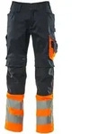 Mascot Arbeitshose Leeds blau|orange|schwarz C48/76