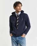 Gant Kapuzensweatjacke REG SHIELD FULL ZIP HOODIE mit Logostickerei auf der Brust
