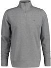 Sweatshirt GANT "Sweatshirt Regular Shield Half Zip Sweat", Herren, Gr. S, grau,