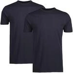 T-Shirt LERROS, Herren, Gr. S, blau (navy), Single Jersey, Obermaterial: 100%