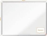 NOBO Magnettafel Whiteboard Premium Plus Stahl magnetisch 1200x900mm wei&szlig;