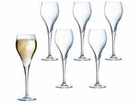 Arcoroc Sektglas Arcoroc Brio Champagnerglas 160ml 6er Set, Kristallglas