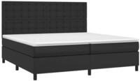 vidaXL Boxspringbett, Boxbett mit Matratze Schwarz 200x200 cm Kunstleder