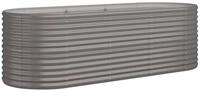 vidaXL Hochbeet, Kr&auml;uterhochbeet Pulverbeschichteter Stahl 224x80x68 cm Grau