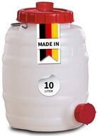 Graf Kanister Universal-Fass 10 Liter rund aus lebensmittelechten PE