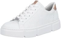 Plateausneaker RIEKER, Damen, Gr. 36, wei&szlig;, Lederimitat, Schuhe Plateausneaker, mit
