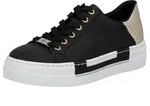 Rieker Plateausneaker mit Metallic-Fersenkappe, Freizeitschuh, Halbschuh,