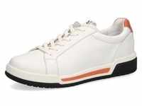 Caprice Sneaker Leder/Textil Sneaker orange|weiß