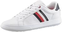 Sneaker TOMMY HILFIGER "ESSENTIAL LEATHER CUPSOLE", Herren, Gr. 40, bunt (wei&szlig;,