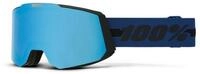100% Skibrille Snowcraft HiPER Mirror Blue Lens blau - 1 Brille