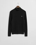 Gant Rollkragenpullover blau,Casual,Baumwolle,Unifarben,Rollkragen,Lang,Regular...