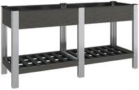 vidaXL Hochbeet Garten-Hochbeet mit Ablage Grau 175x50x75 cm WPC (1 St)