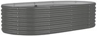 vidaXL Hochbeet, Kr&auml;uterhochbeet Pulverbeschichteter Stahl 152x80x36 cm Grau
