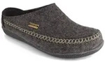 Haflinger Filz-Pantoffel Blizzard Credo Hausschuh mit weitem Einstieg grau 36 EU