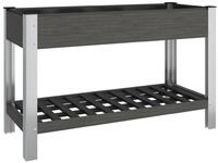 vidaXL Hochbeet Garten-Hochbeet mit Ablage Grau 120x50x75 cm WPC (1 St)