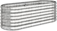 vidaXL Hochbeet, Kr&auml;uterhochbeet Pulverbeschichteter Stahl 114x40x36 cm Silbern