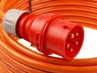 maxgo&reg; CEE Starkstromkabel H07BQ-F PUR 5G2,5 5x2,5 16A IP44 5m Phasenwender