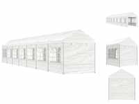 vidaXL Pavillon mit Dach 15,61x2,28x2,69 m Polyethylen Weiß (3155483)