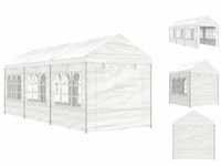 vidaXL Pavillon Pavillon mit Dach Weiß 6,69x2,28x2,69 m Polyethylen Garten...