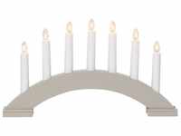 EGLO Kerzenständer Bea, Lichterbogen Weihnachten mit 7 Kerzen, gebogen, beige...