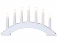 EGLO Kerzenständer Bea, Lichterbogen Weihnachten mit 7 Kerzen, gebogen, weiß...