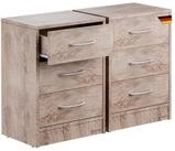 Casaria Nachttisch Eloise (2-St), CASARIA&reg; 2x Nachttisch Eloise Sonoma-Eiche