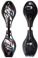 Street Surfing Skateboard Waveboard Black Glitch, Gro&szlig;es Kunststoff Deck mit