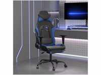 vidaXL Gaming-Stuhl mit Fußstütze Kunstleder (3143653-3143664) schwarz/blau...