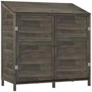 vidaXL Ger&auml;tehaus, Gartenhaus Anthrazit 102x52x112 cm Massivholz Tanne