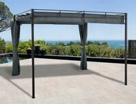 KONIFERA Pavillon Pergola Milos, mit 2 Seitenteilen, (Set), BxT: 300x300 cm