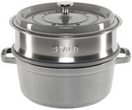 Staub Auflaufform La Cocotte 24cm rund, mit D&auml;mpfeinsatz, Gusseisen