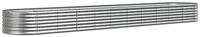 vidaXL Hochbeet, Kr&auml;uterhochbeet Pulverbeschichteter Stahl 440x80x36 cm Silbern