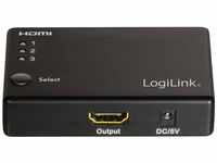 LogiLink LOGILINK HDMI switch, 3x1-Port, 1080p/60 Hz, HDCP, CEC, RC, smal...