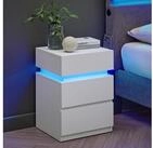 VASAGLE Nachttisch (1-St), mit LED-Beleuchtung, einstellbare Farben
