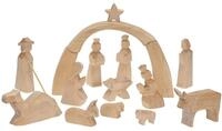 Forchtenberger Puzzle & Spiele Krippe Weihnachtskrippe Natur - Set 16