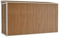 vidaXL Ger&auml;tehaus, Anbauschuppen Braun 118x288x178 cm Verzinkter Stahl