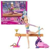 Barbie Anziehpuppe Turnspa&szlig; Barbie Mattel HRG52 Puppe im Spielset mit Schwebebalken