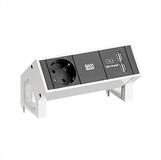 Bachmann DESK2 1xCEE7/3 USB Charger Steckdosenleiste (Kabell&auml;nge 0.2 m), Strom 0,2m