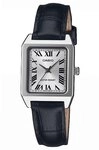 CASIO Quarzuhr Rechteckig mit Lederband