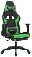 vidaXL Gaming-Stuhl Gaming-Stuhl mit Massage & Fu&szlig;st&uuml;tze Schwarz & Gr&uuml;n...