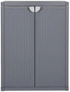 vidaXL Garten-Ger&auml;teschrank NA Gartenschrank Grau 65x45x88 cm Kunststoff...