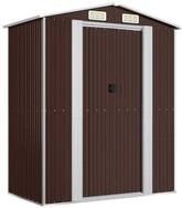 vidaXL Ger&auml;tehaus, Ger&auml;teschuppen Dunkelbraun 192x108x223 cm Verzinkter Stahl