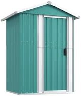 vidaXL Ger&auml;tehaus, Ger&auml;teschuppen Gr&uuml;n 126x97,5x177 cm Verzinkter Stahl