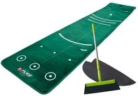 Pure 2 Improve Golf-Abschlagmatte Golf-Puttingmatte Dual Grain (mit Besen) gr&uuml;n