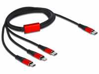 Delock USB Ladekabel, USB-C Stecker > Micro-USB + USB-C + Lightning Stecker