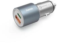 Hama Auto Schnellladeger&auml;t, 1x USB C PD, 1x USB A QC, 38 W, Metall KFZ-Adapter