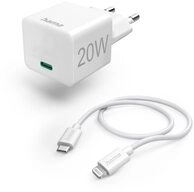 Hama Schnellladeger&auml;t mit Ladekabel Lightning, Mini-Ladeger&auml;t, PD, 20W,