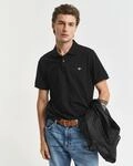 Poloshirt GANT "REG SHIELD SS PIQUE POLO", Herren, Gr. S, schwarz, Piqu&eacute;,