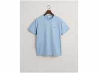 Gant T-Shirt REG SHIELD SS T-SHIRT mit Logostickerei auf der Brust, blau