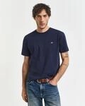 T-Shirt GANT "REG SHIELD SS T-SHIRT", Herren, Gr. S, blau (evening blau),...